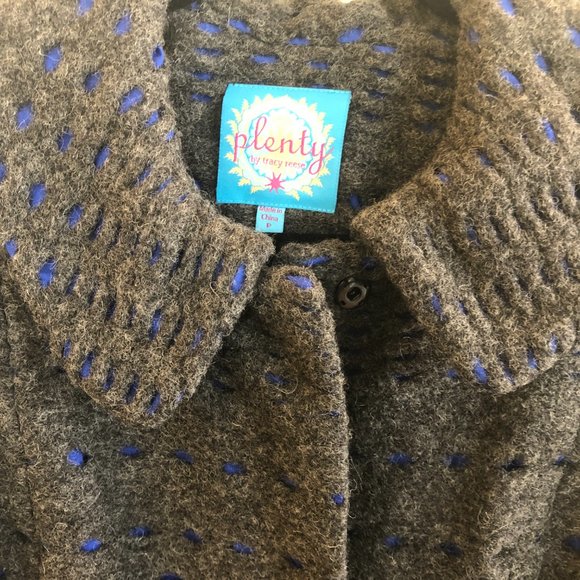 vintage inspired 1950s 1960s NWT Plenty by Tracy Reese / Wool Top Coat - Picture 13 of 16